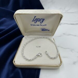 Legacy Sterling Silver Braided Rope Bracelet - Silver